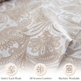 thumbnail image 2 of Southshore Fine Living, Inc. Paisley Floral Pillow Cases Standard Size Set of 2, Taupe with White, 2 of 7