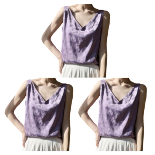 Sonducket Top Womens Tank Tops Collection - Camiseta cómoda y elegante Top Tops Mujer Camisola Verano Sexy Ligero A37 Púrpura L Type1 NO1