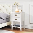 thumbnail image 6 of VECELO 3-Piece Bedroom Sets with Full Upholstered Bed Frame and 2 White Nightstands, 6 of 8