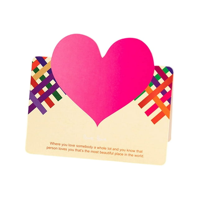 BotaniNest Valentine's Day Paper Engraved Greeting Card Birthday Surprise Greeting Card Retro Holiday Message Wishes Card