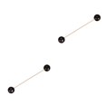 thumbnail image 2 of tamizeot Broche Épingle Décoration Mode Accessoire Robe Adulte Style Simple Épingles à Revers Long Type/noir 2Ensemble, 2 of 6