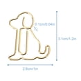 thumbnail image 2 of braveheart 30Pcs Paper Clip Animal Envelope Clips Bookmark Pin Students Mini Novelty File For Business Stationery Supplies Dog/Gold, 2 of 9