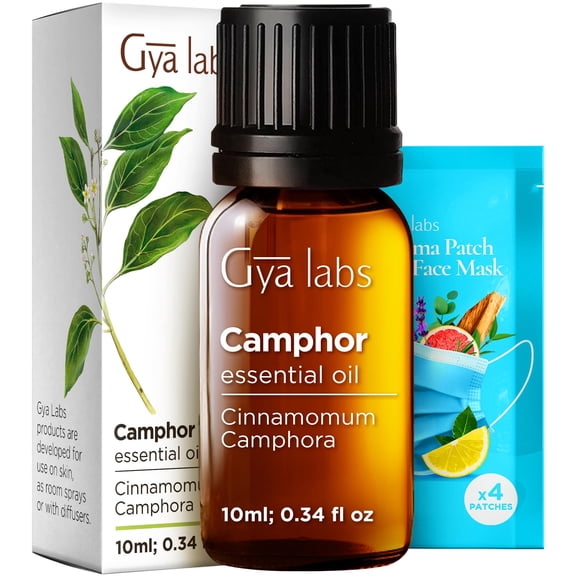 Aceite Esencial Gya Labs de Alcanfor 10 mL para Cabello, Piel y Difusor