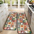 thumbnail image 4 of Kitchen Rugs Sets Of 2,Multicolor Christmas Pattern Anti Fatigue Kitchen Mat Rugs Non Slip Washable,Decorative Kitchen Floor Mats for Kitchen,Sink,Laundry,17"x47"+17"x47", 4 of 5