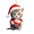 thumbnail image 4 of Lilixerw 5pcs Christmas Tree Ornaments Cat Hanging Decorations,3.1 inch Christmas Tree Decorative Cat Decor Pendant for Christmas Decor, 4 of 9