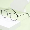thumbnail image 3 of Anti Blue Light Glasses Photochromic Auto Color Changing Metal Half Frame Ultra Light Anti Eyestrain Anti-UV Dual-Use Non-prescription Computer Eyeglasses for Daily Life, 3 of 8
