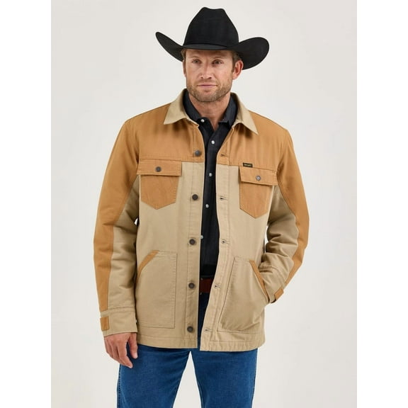 Wrangler Mixed Canvas Chore Coat - Mens Jacket - 112367621