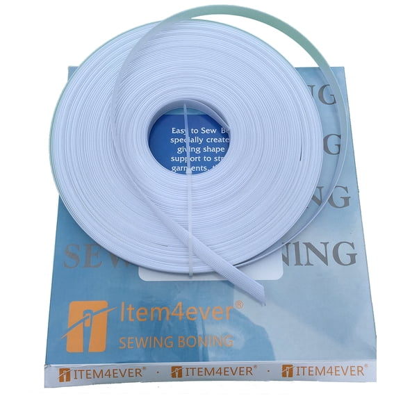 1/2" Rigilene Polyester sewing boning White - 50 Yard Roll