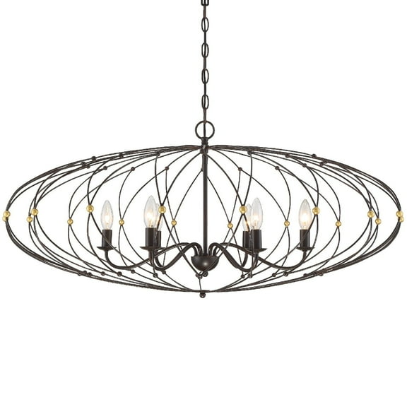 6 Light Chandelier     -Traditional Installation Crystorama Lighting Zuc-A9036-Eb-Ga