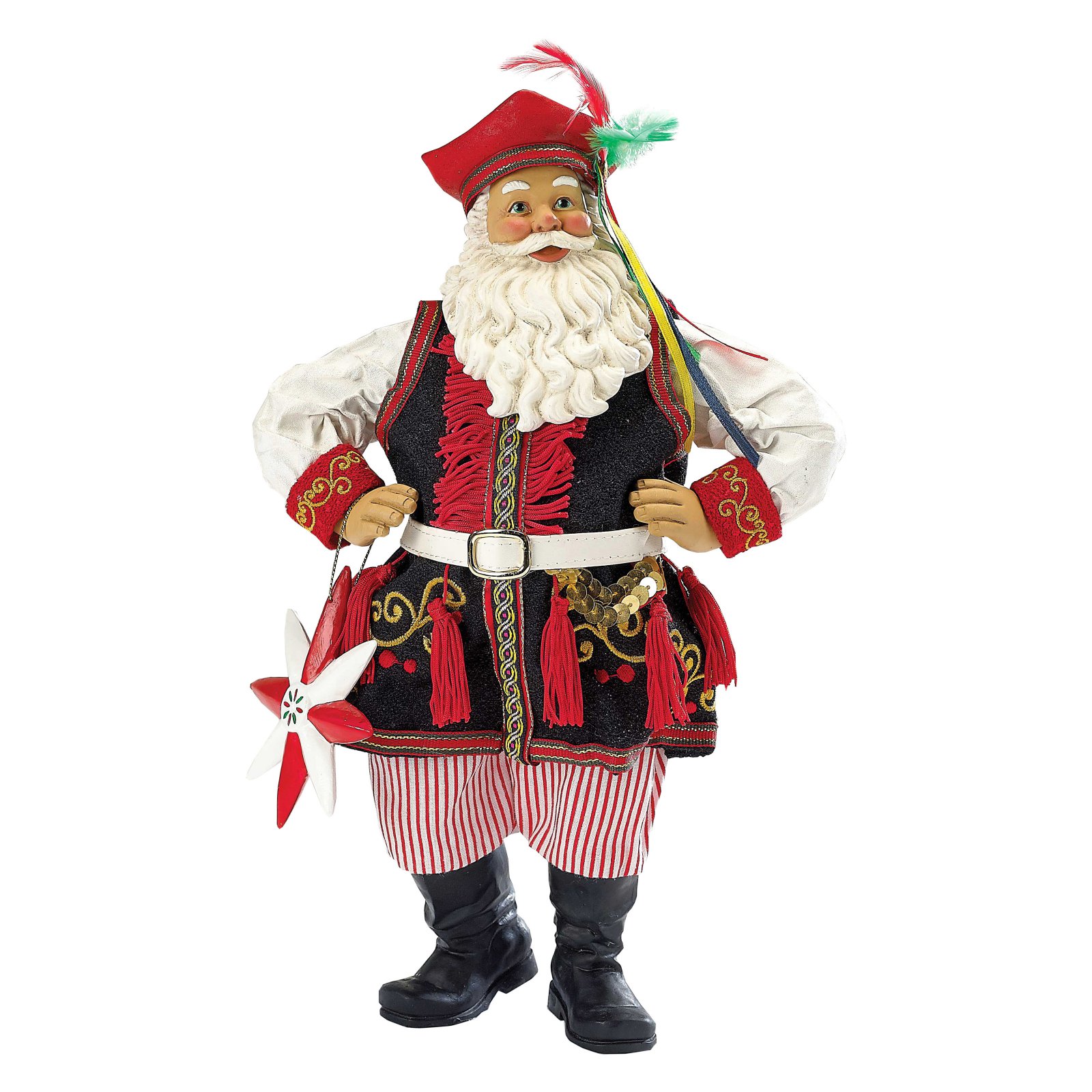 Kurt Adler Fabriche Musical Polish Santa Figurine