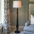 thumbnail image 6 of Decor Therapy Benjamin Traditional Resin Floor Lamp, 150 W, 19" x 19" x 59"- Satin Black, 6 of 6