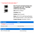 thumbnail image 2 of Rear Forward Leaf Spring Hanger Set - Compatible with 1992 - 1998 GMC C3500 Crew Cab Pickup 1993 1994 1995 1996 1997, 2 of 3