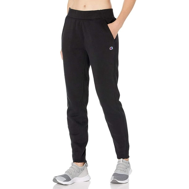 Champion Champion Womens Jersey Jogger Pants, L, Black, L, Black