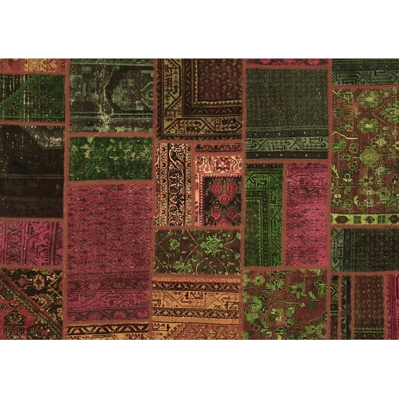 Ahgly Company Indoor Rectangle Oriental Brown Modern Area Rugs, 3' x 5'
