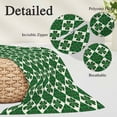 thumbnail image 2 of St. Patrick's Day Pillow Covers, Linen Long Throw Pillow Case, Spring Shamrock Plants Green Plaid Holiday Pillow Protector Decorative Cushion Cover for Living Room/Bedroom 12" x 20", 2 of 8
