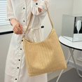 thumbnail image 1 of Chic Fashion Summer Bag Tote Gran Capacidad Top Handle Casual Bolsos Hobo Bag Monedero para Vacaciones, Viajes, Playa, , Regalos para Niñas Hugo Bolso de paja, 1 of 10