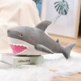 thumbnail image 1 of Peluche de tiburón blanco de imitación, almohada de ballena asesina, cojín tranquilizador, regalo para niños y niñas., 1 of 6