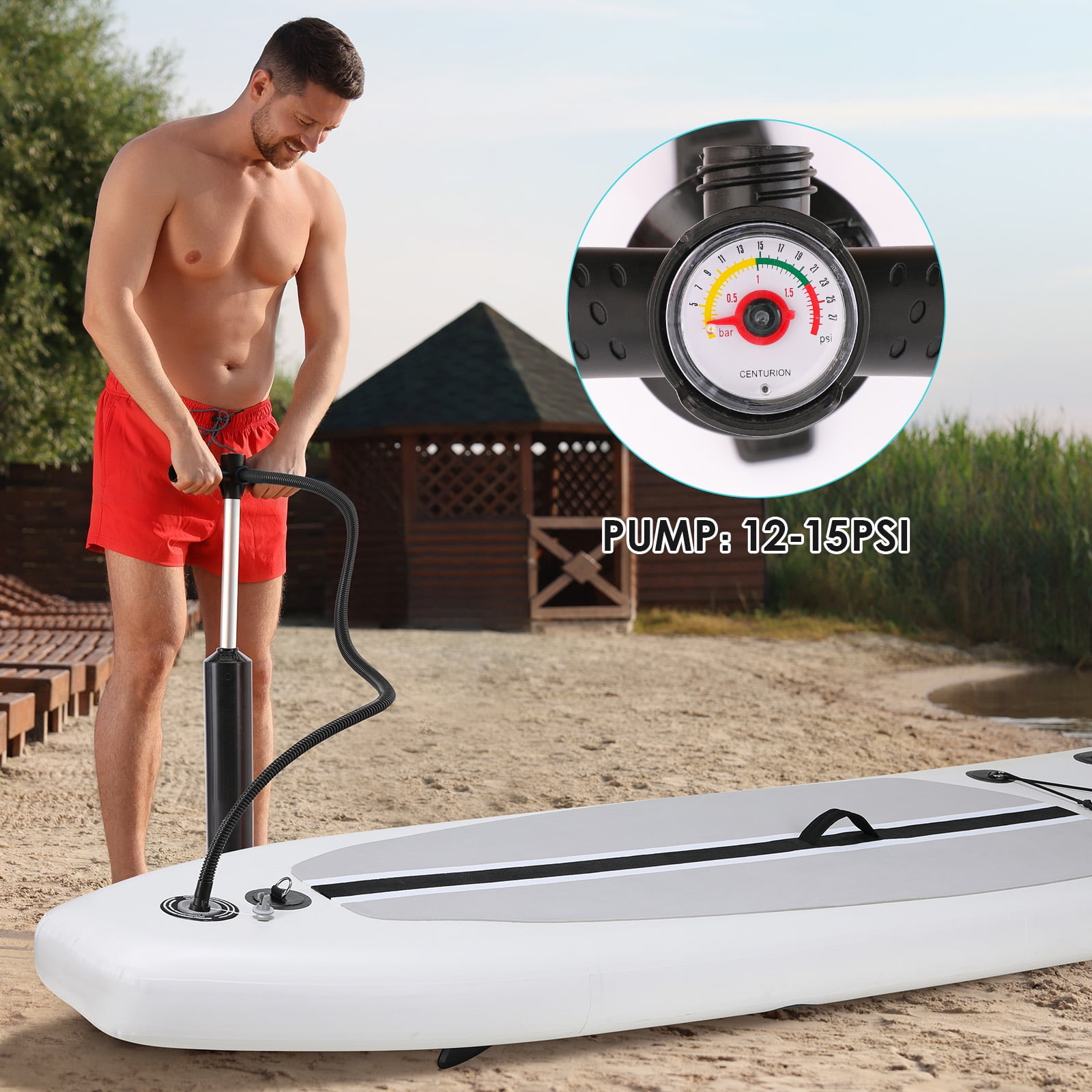 Arlopu 10FT Inflatable Stand Up Paddle Board, Paddleboard with Premium SUP Accessories for All Skill Levels, Non-Slip Deck