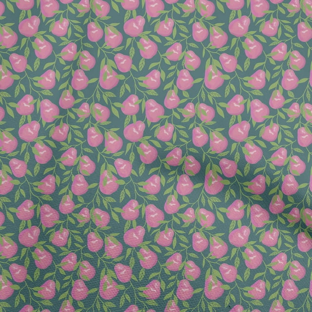 oneOone Cotton Flex Pink Fabric Pear Sewing Craft Projects Fabric Prints By Yard 40 Inch Wide