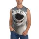 thumbnail image 1 of Balery Smiling Polar Bear Camisetas sin mangas para hombre, absorbe la humedad y protege contra el mal olor.-Small, 1 of 7