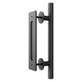 thumbnail image 4 of Gifsin Poignée de Porte Coulissante de Grange 12 Po Acier Inoxydable/carbone Ensemble de Poignée Coulissante Matériel de Porte Intérieur en Bois Robuste, Facile à Transporter, 4 of 6