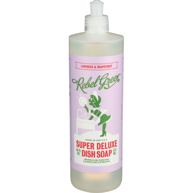 Rebel Green Dish Soap Lavender Grapefruit, 16 oz