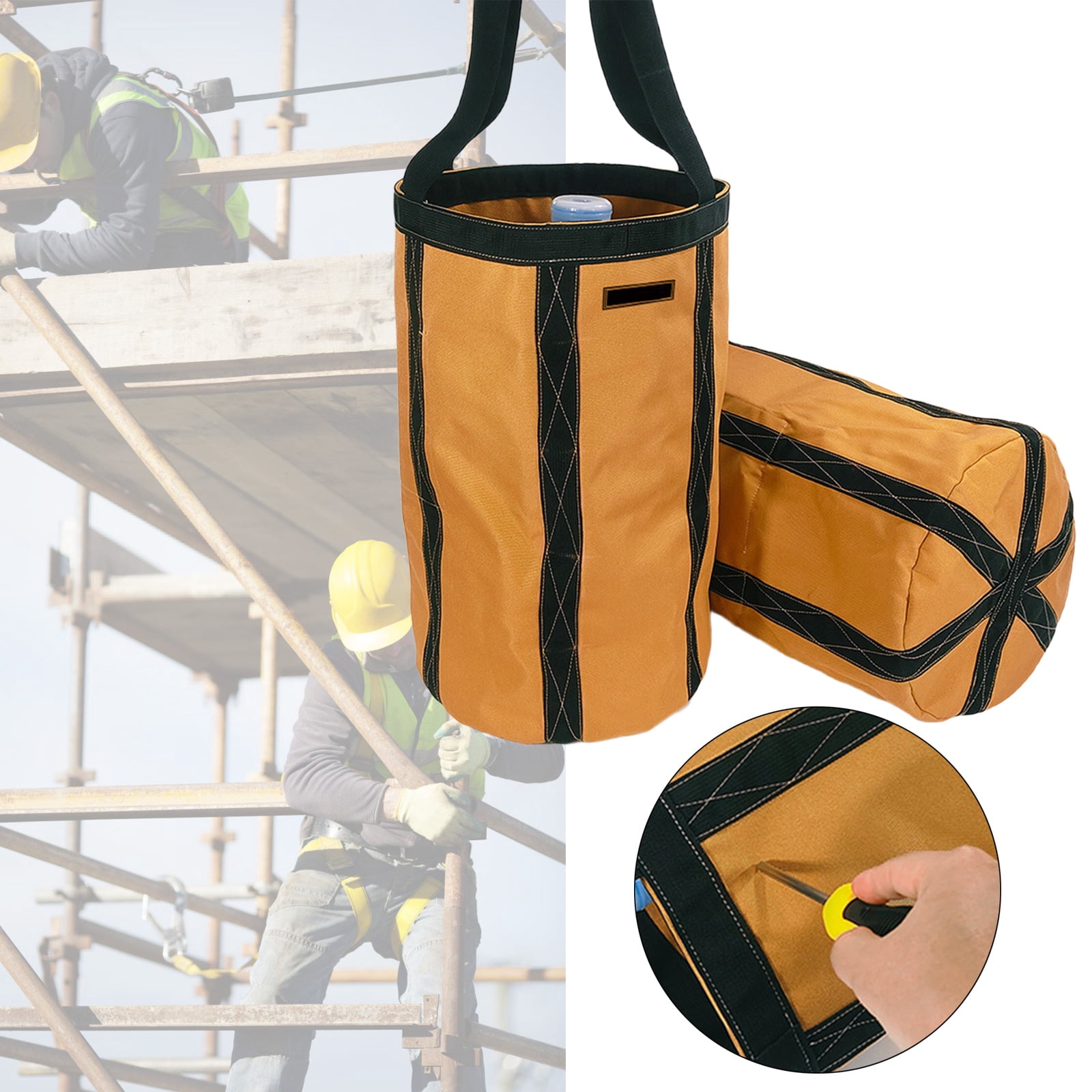 RUISINERY Tool Bag Bucket Linemen Bag Aerials Grunt Bag Utility Sacks Tool Organizers for Welders Ironworkers and Linemen