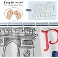 thumbnail image 4 of Paris Theme Shower Curtain for Bathroom Shower Curtain Set with 12 Hooks Waterproof Fabric Bath Curtain for Bathtub Restroom Decor, 72 X 72 in, 4 of 6