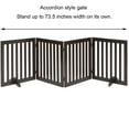 thumbnail image 5 of Unipaws 24"H Freestanding Wooden Dog Gate, Espresso, 5 of 9