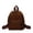 Brown, variant on Soft Plush Mini Backpack, Lightweight Small Casual Daypack with Zipper Compartments, Fashion Compact Shoulder Bag for Shopping Walking Short Trips