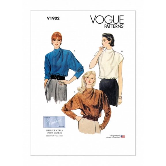 Vogue Sewing Pattern 1902 Women A5 (6-8-10-12-14)