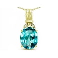 thumbnail image 2 of Star K � Oval 10x8 Genuine Blue Topaz Fashion Pendant Necklace, 2 of 9