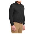 thumbnail image 4 of Yellow Rooster Men's Silk Touch Long Sleeve Polo T-Shirts Black XS, 4 of 6