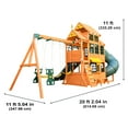 KidKraft Falcon Ridge Wooden Swing Set / Playset with Kitchen, Slides