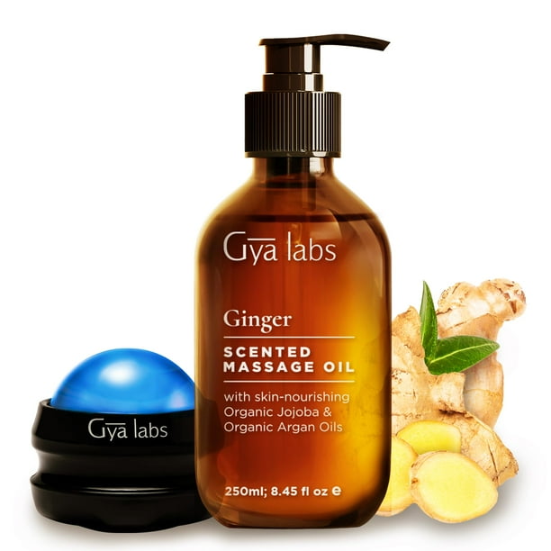 Aceite de Masaje Gya Labs de Jengibre 250 mL 100% Puro y Natural con Árnica