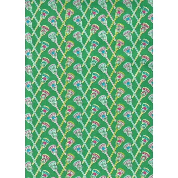 Lacrosse Green Cotton Fabric
