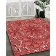 thumbnail image 2 of Ahgly Company Indoor Round Patterned Love Red Area Rugs, 4' Round, 2 of 6