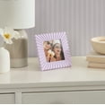 thumbnail image 2 of DesignOvation 4x4 Square Lavender Decorative Tabletop Picture Frame, 2 of 11