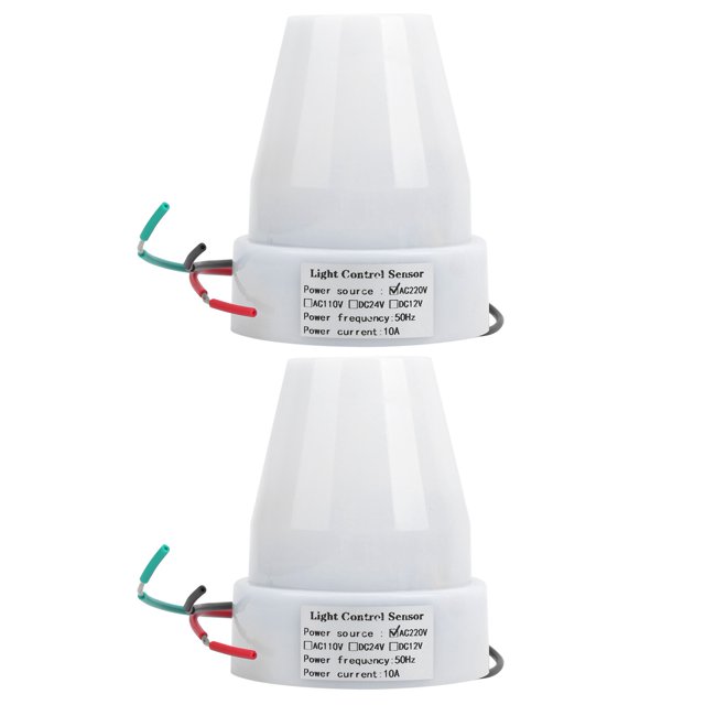 Controlador de luz, juego de 2 interruptores fotográficos de luz CA 220 V 10 A, diseño aerodinámico ajustable