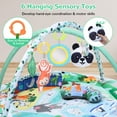 thumbnail image 3 of Vomeast Baby Play Mat, 4 in 1 Baby Gym Activity Mat with Fence & Ball Pit, Tummy Time Mat for Newborn Infant Toddler Girls Boys, 18 Balls (Green), 3 of 9