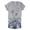 Light Gray, variant on Women's Dandelion Print T-Shirt V-Neck Loose Fit Fashion Summer Trendy Tee