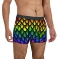 thumbnail image 4 of Salouo Dragon Scales Print Men's Boxer Briefs,Breathable Underwear Elastic Waistband Briefs for Men -X-Large, 4 of 8