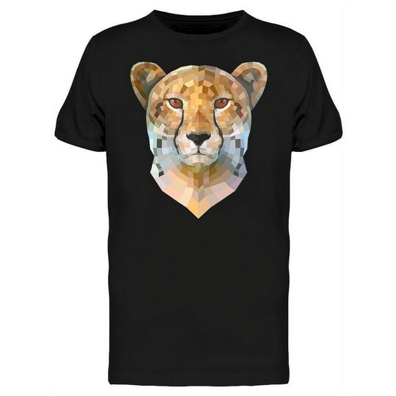 Cheetah Polygon Geometric T-Shirt Men -Image by Shutterstock, Male x-Large