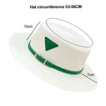 thumbnail image 2 of 58-60 cm circunferencia de la cabeza sombrilla sombrero de paja mujer retro sombrero de copa plana viajes al aire libre vacaciones sombrero para el sol MFZFUKR BST3057372-2, 2 of 5