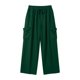 thumbnail image 5 of Pantalones de Vestido de Cintura Elástica para Mujeres Color Sólido Suelto Elástico Cordón de Cintura Pantalones de Pierna Recta de Bolsillo Grande, 5 of 5
