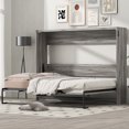 thumbnail image 3 of Euroco Wood Full Size Murphy Bed, Convertible into Cabinet, Gray, 3 of 12