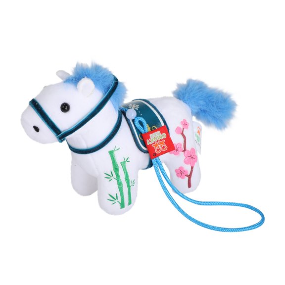 Plush Christmas Pony Figurine Soft Stuffed Animal Toy for Nursery Bedroom Decor Birthday Gift Kids