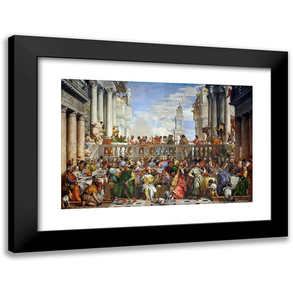 Paolo Veronese 14x11 Black Modern Framed Museum Art Print Titled - The Wedding at Cana (1562)