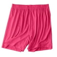 thumbnail image 2 of Horkkom Sleep Shorts Women Cotton Elastic Waist Solid Color Pajama Shorts Casual Loose Comfy Shorts Pink S, 2 of 6
