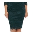 thumbnail image 3 of Kensie Women's Lace 3/4 Sleeve Bodycon Dress Green Size 8, 3 of 3